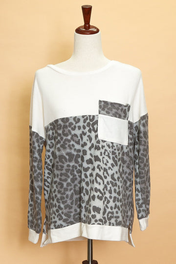 Ivory Animal Cuff Detail Top