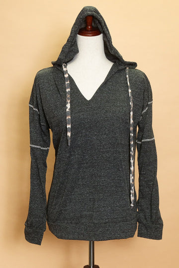 Heather Grey Animal Tie Hoodie