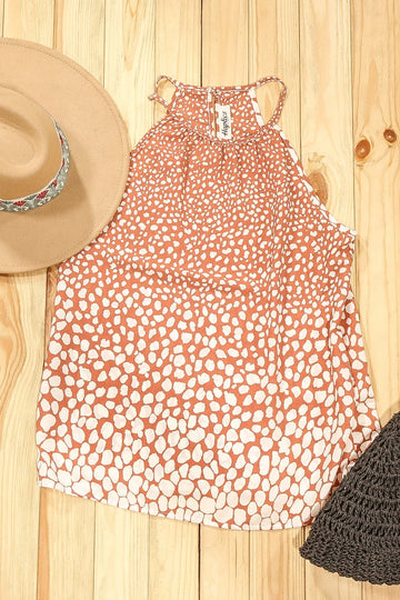 Plus Animal Print Flowing Blouse (2-2-2)