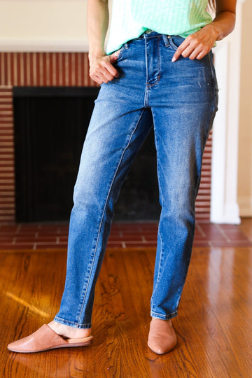 Judy Blue Everyday Dark Denim Slim Fit High Rise Jeans (Open Pack)