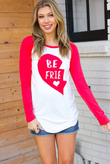 Best Friend Print Long Sleeve Top