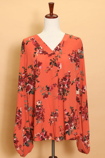 Floral V Neck Blouse (4pc)