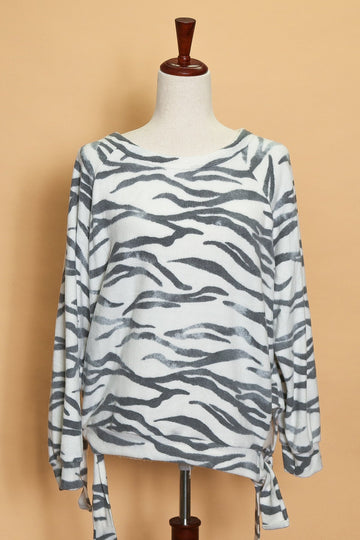 Animal Side Tie Sweater