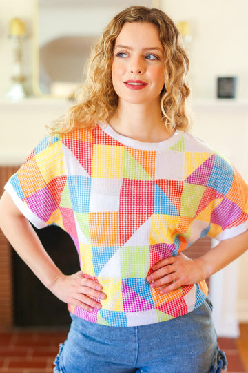Geometric Print Multicolor Top