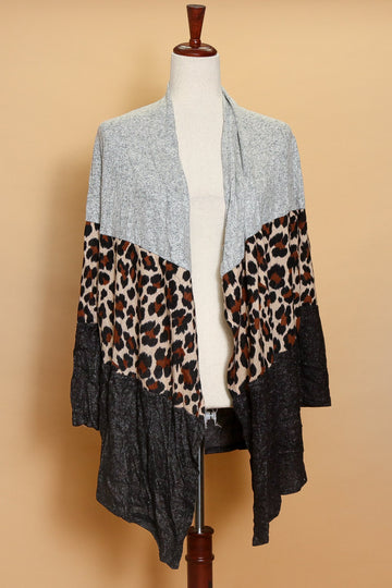 Animal Colorblock Cardigan
