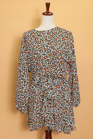 Animal Tie Waist Dress