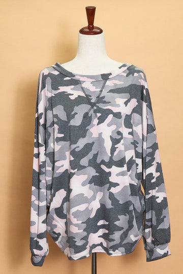 Plus Pink Camo Pullover (5pc)