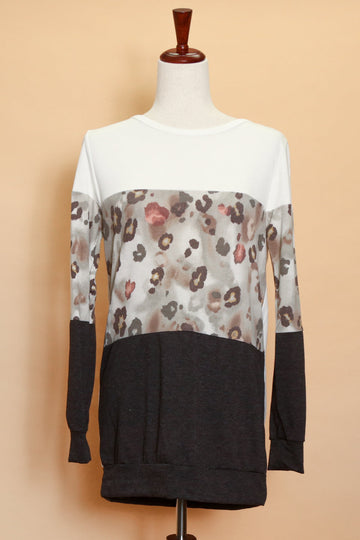 Animal Color Block Top