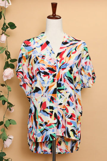 Abstract Multicolor Vibrant Blouse