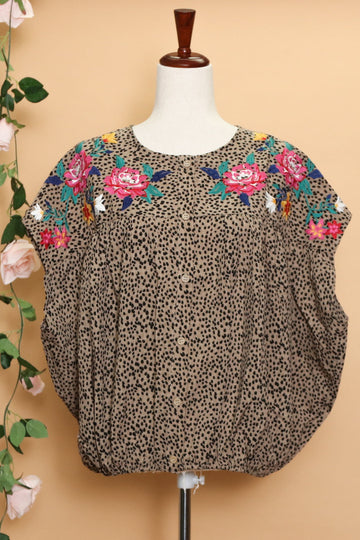 Animal Embroidered Blouse