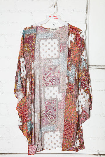 Plus Patchwork Design Kimono