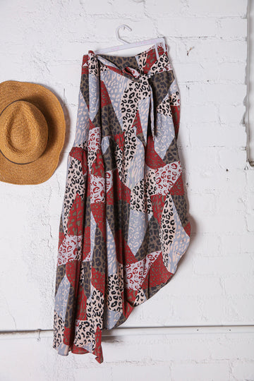 Animal Patchwork Skirt