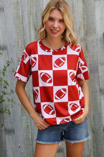 Football Checkered Top
