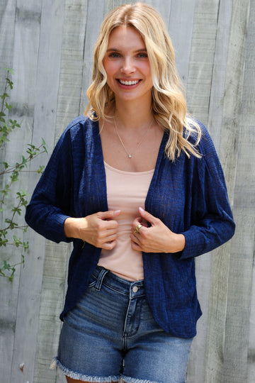 Blue Knit Cardigan