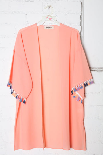 Woven Tassel Kimono