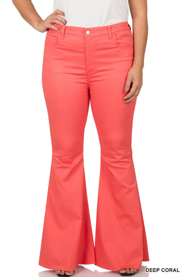 All You Need Coral High Waist Flare Leg Denim Jeans (Open Pack)