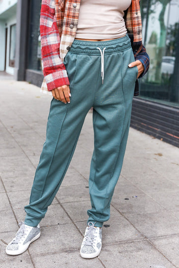 Ash Jade Knit Front Seam Sweatpants (Open Pack)