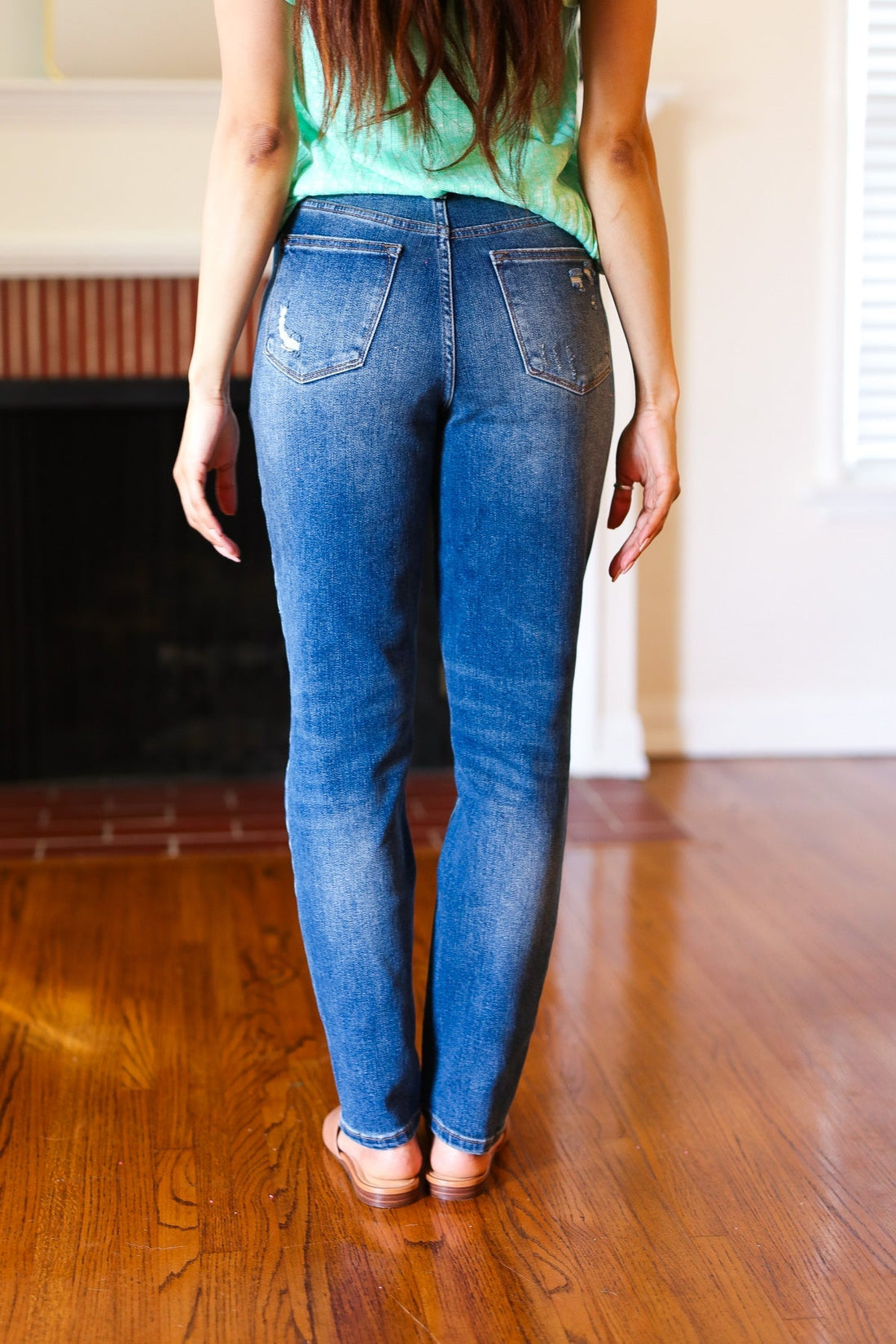 Judy Blue Everyday Dark Denim Slim Fit High Rise Jeans (Open Pack)