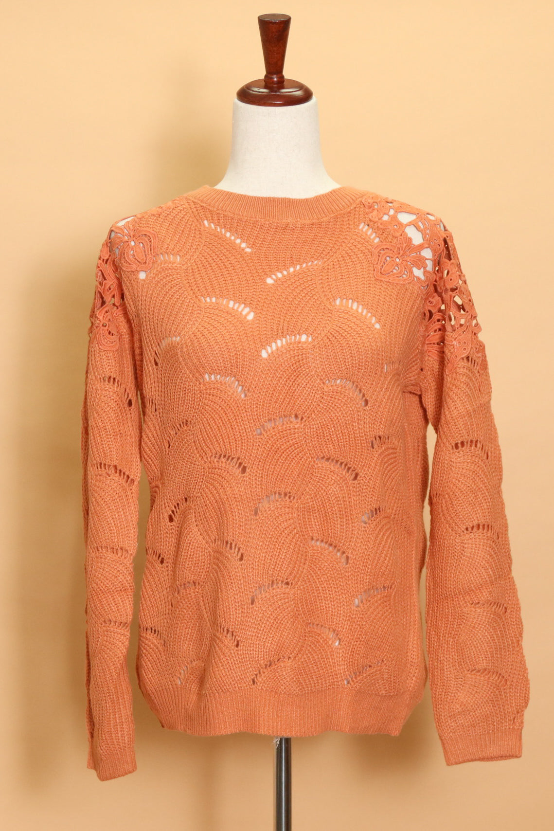 Orange Crochet Detail Sweater (4pc)