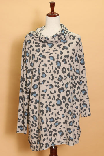 Animal Cowl Neck Sweater