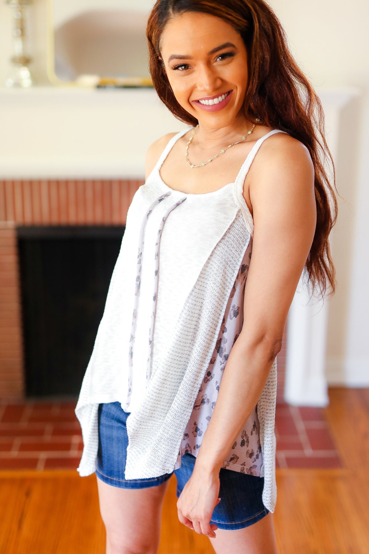 Boho Patchwork Print Halter Tank (Open Pack)