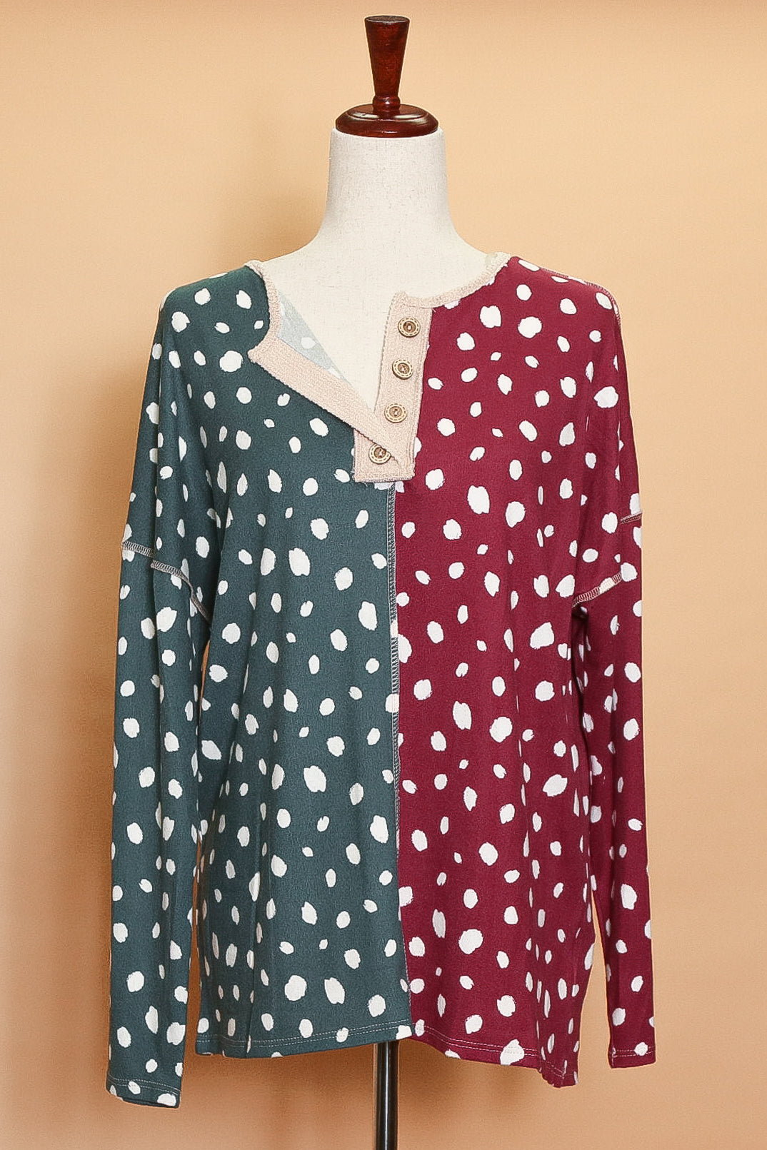 Animal Blue & Maroon Top