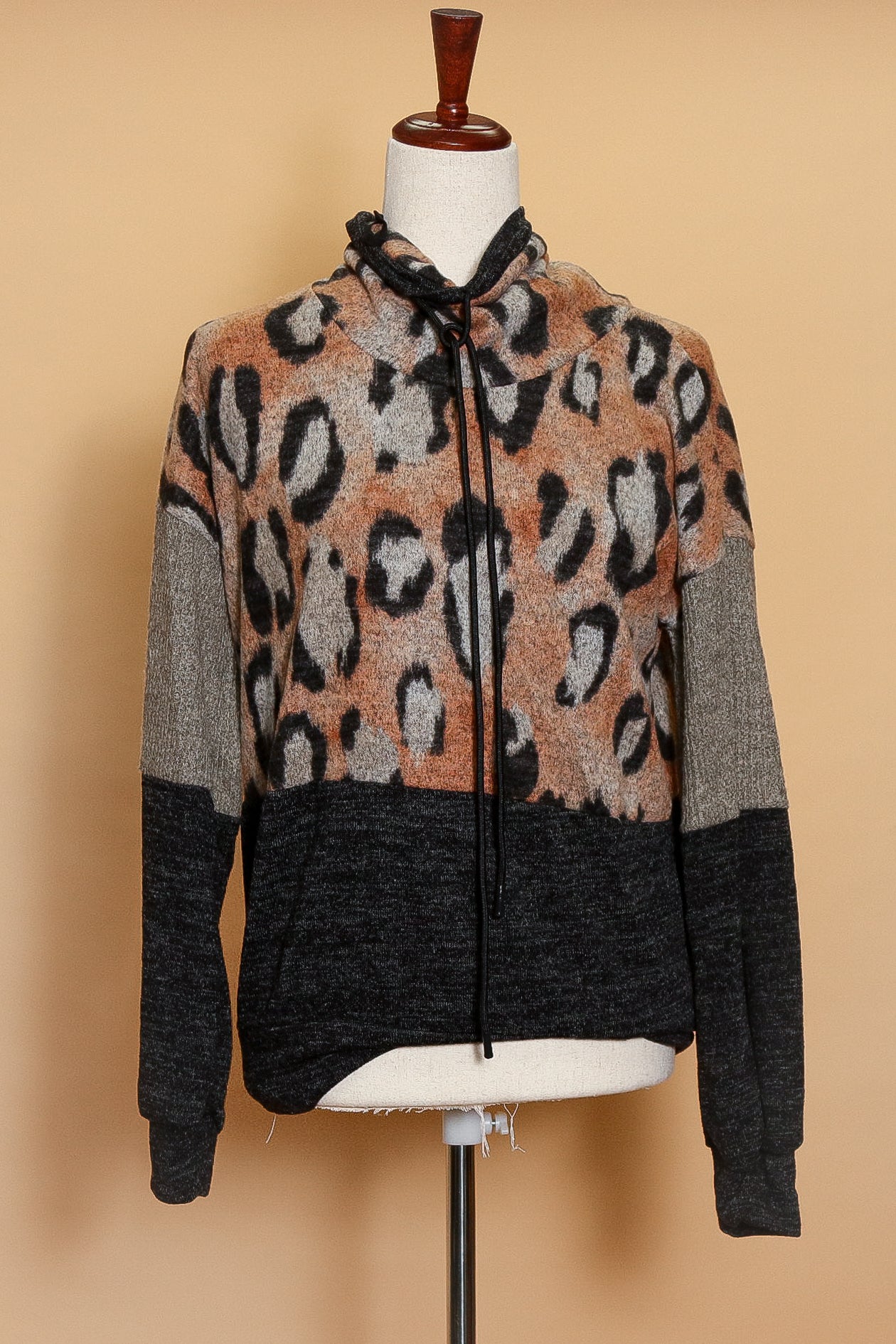 Animal Cowl Neck Sweater