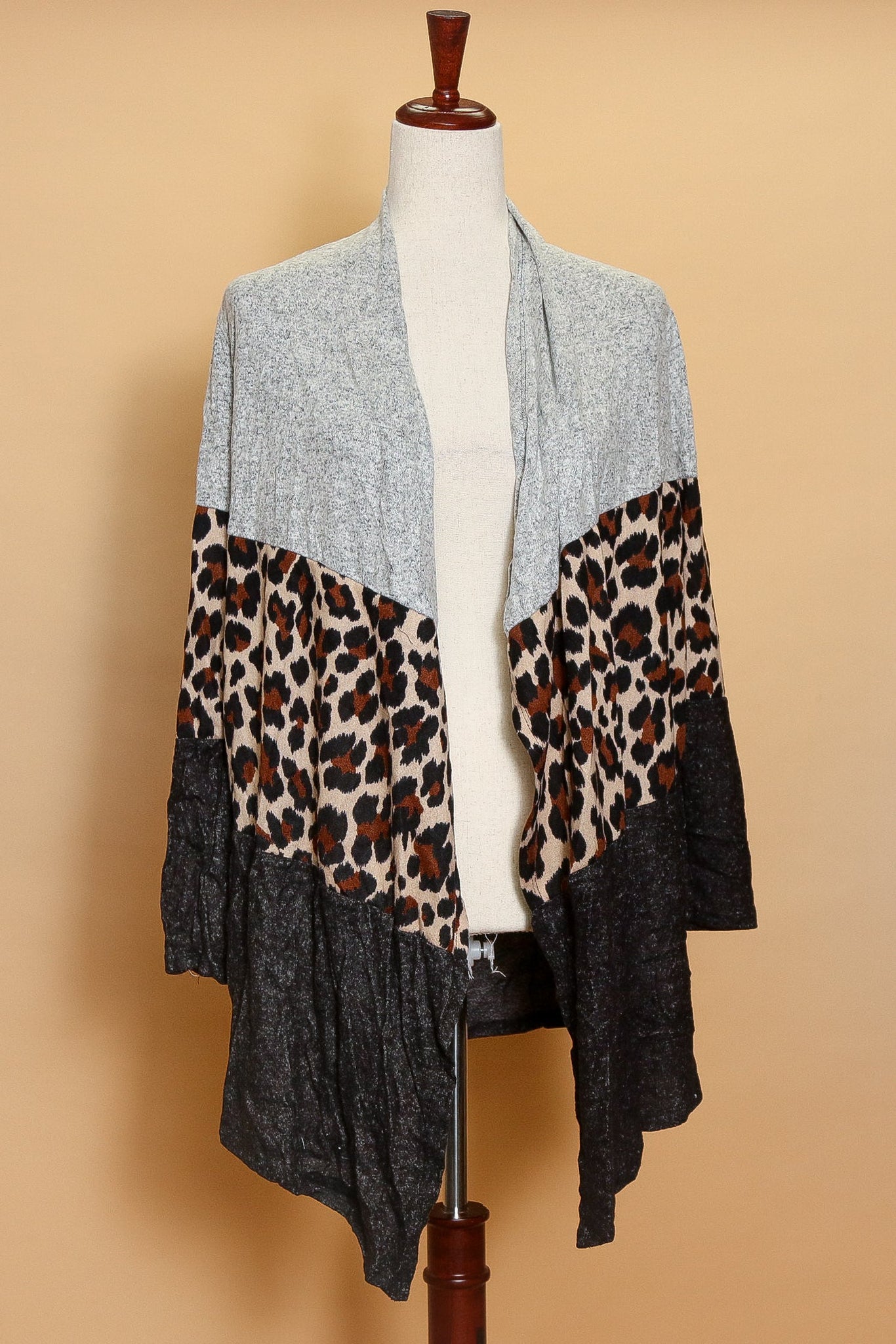 Animal Colorblock Cardigan