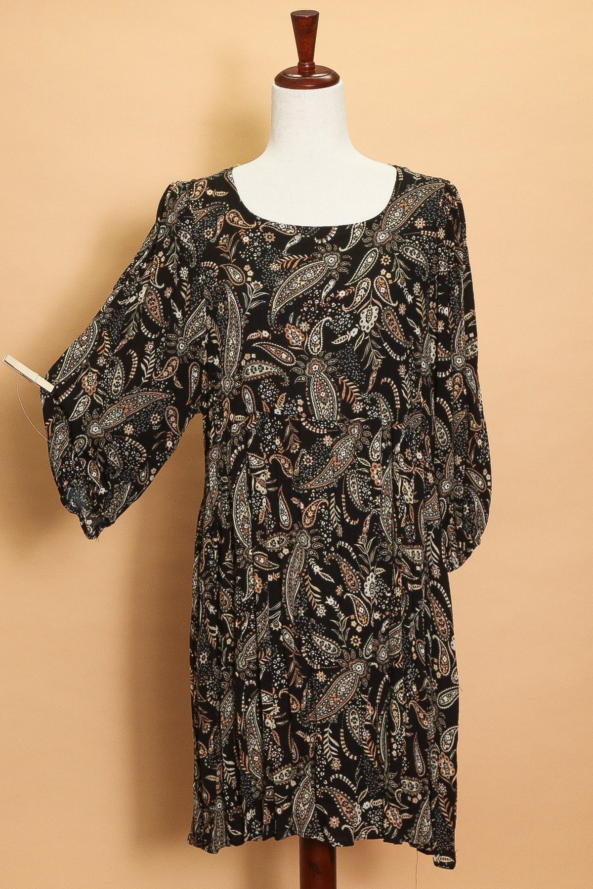 Black Paisley Dress (4pc)
