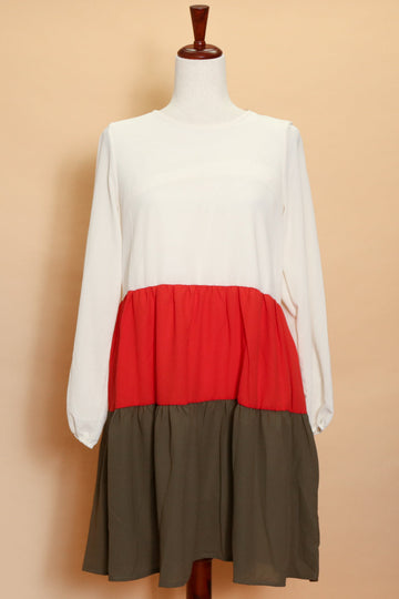 Ivory Tiered Dress (5pc)