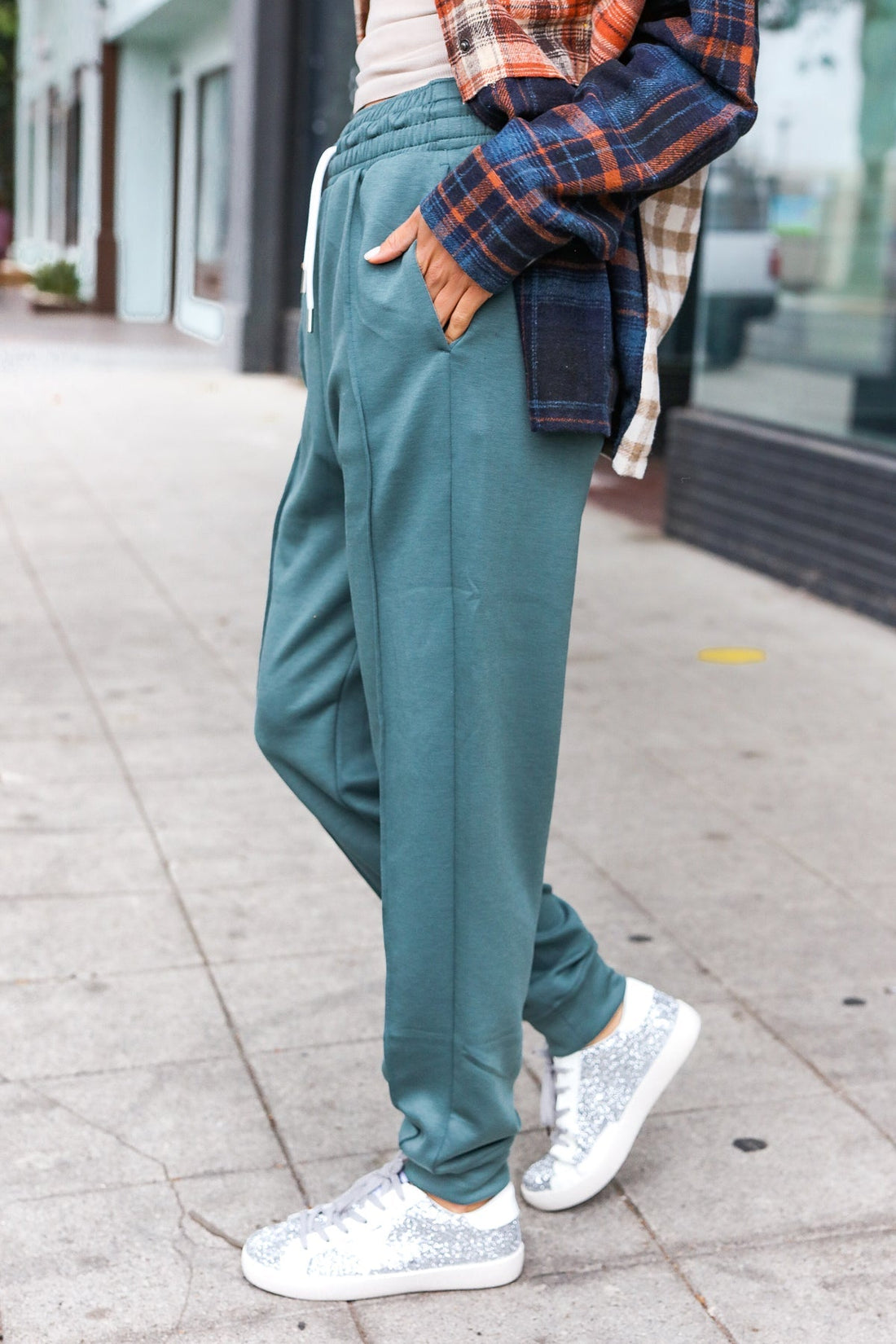 Ash Jade Knit Front Seam Sweatpants (Open Pack)
