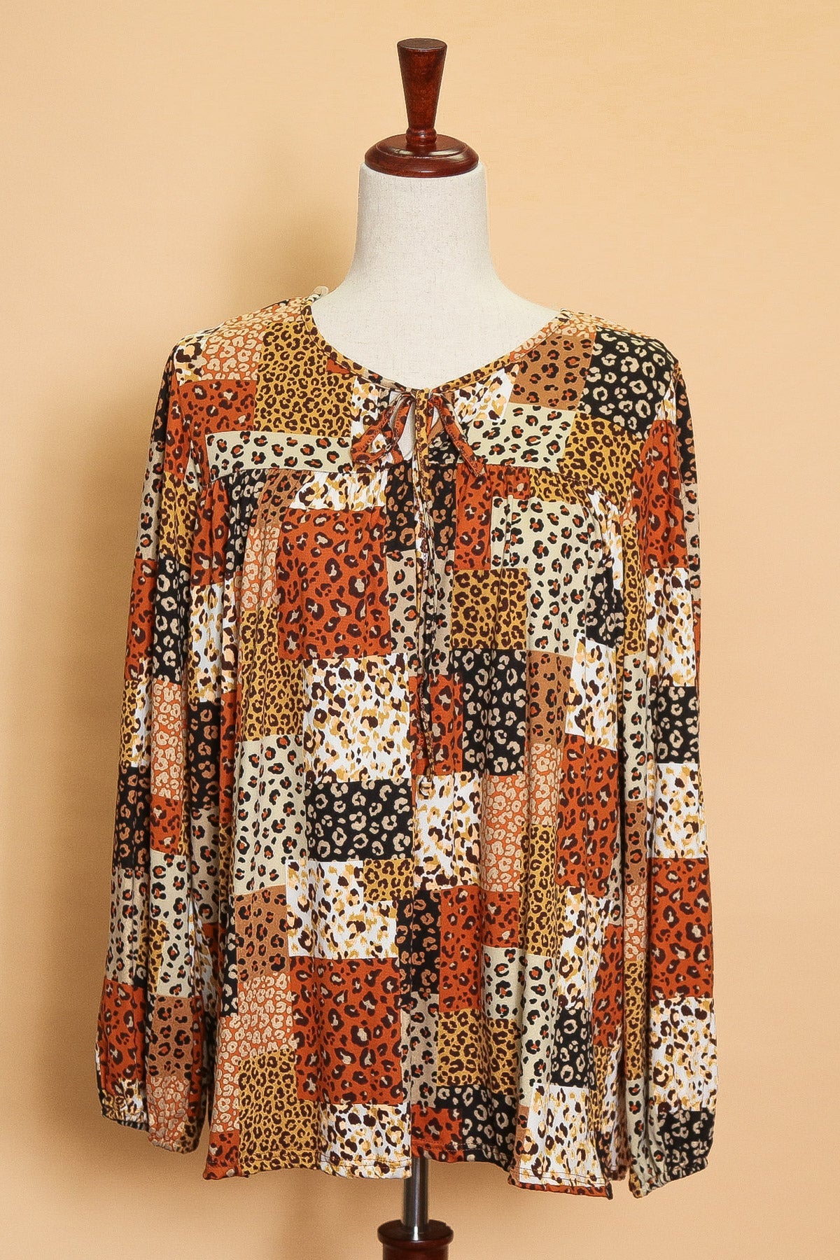 Animal Patchwork Peasant Blouse (3pc)