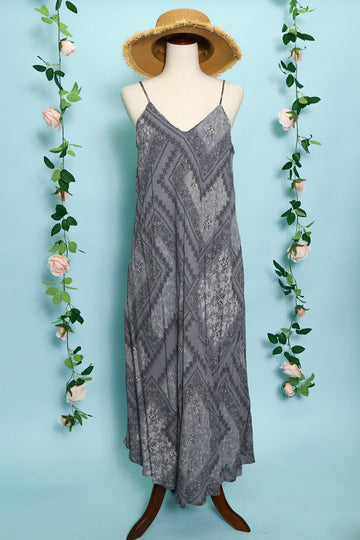 Plus Paisley Pocketed Maxi Dress (2-1-2)
