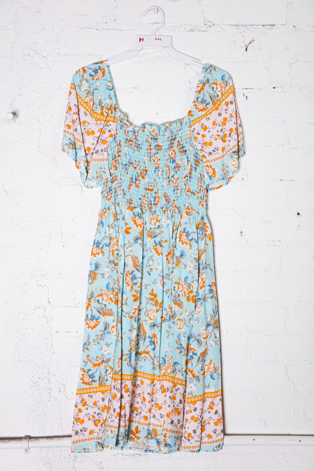 Aqua Floral Dress
