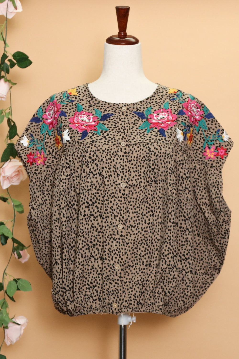 Animal Embroidered Blouse