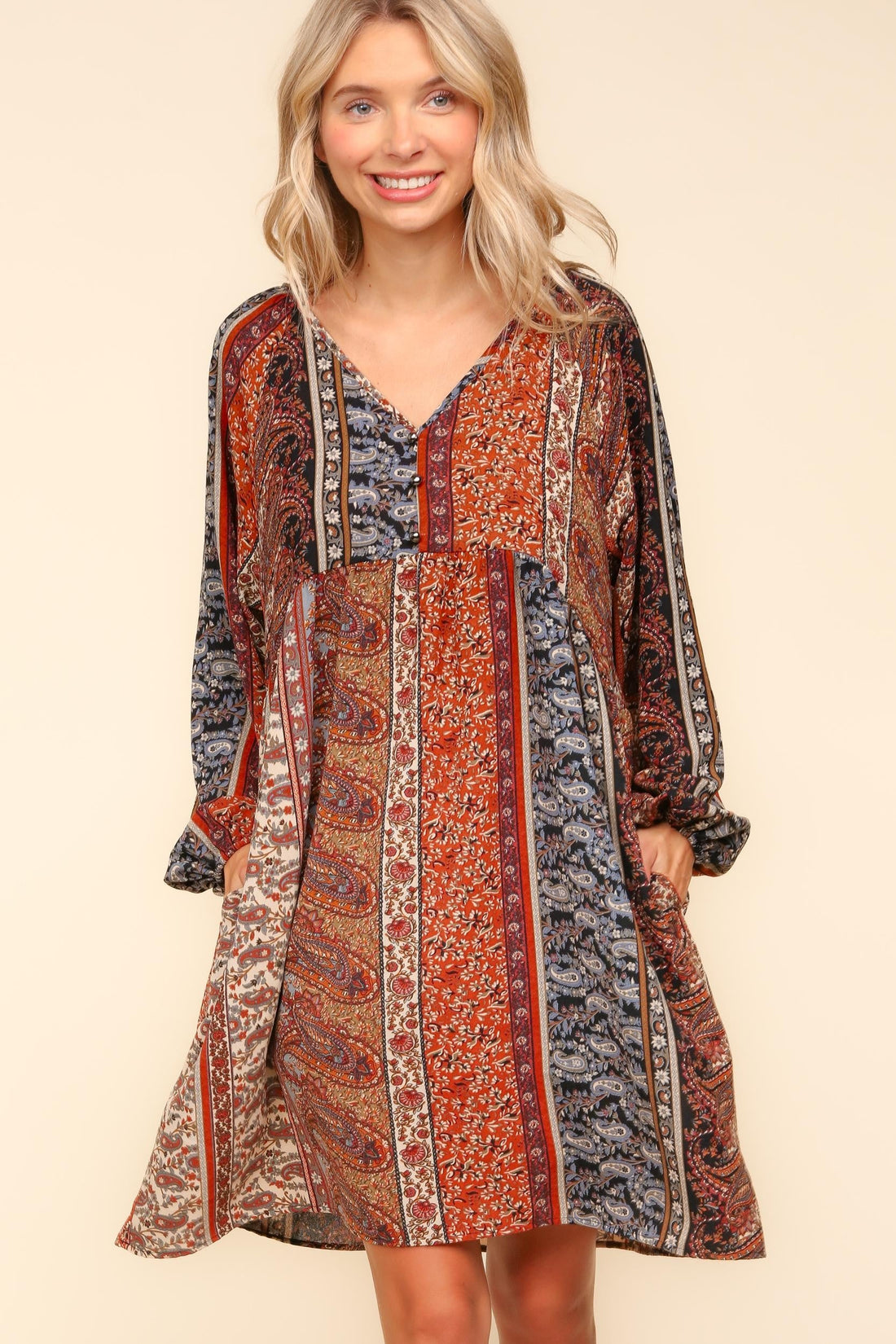Babydoll Knee Length with Buttons and Pockets