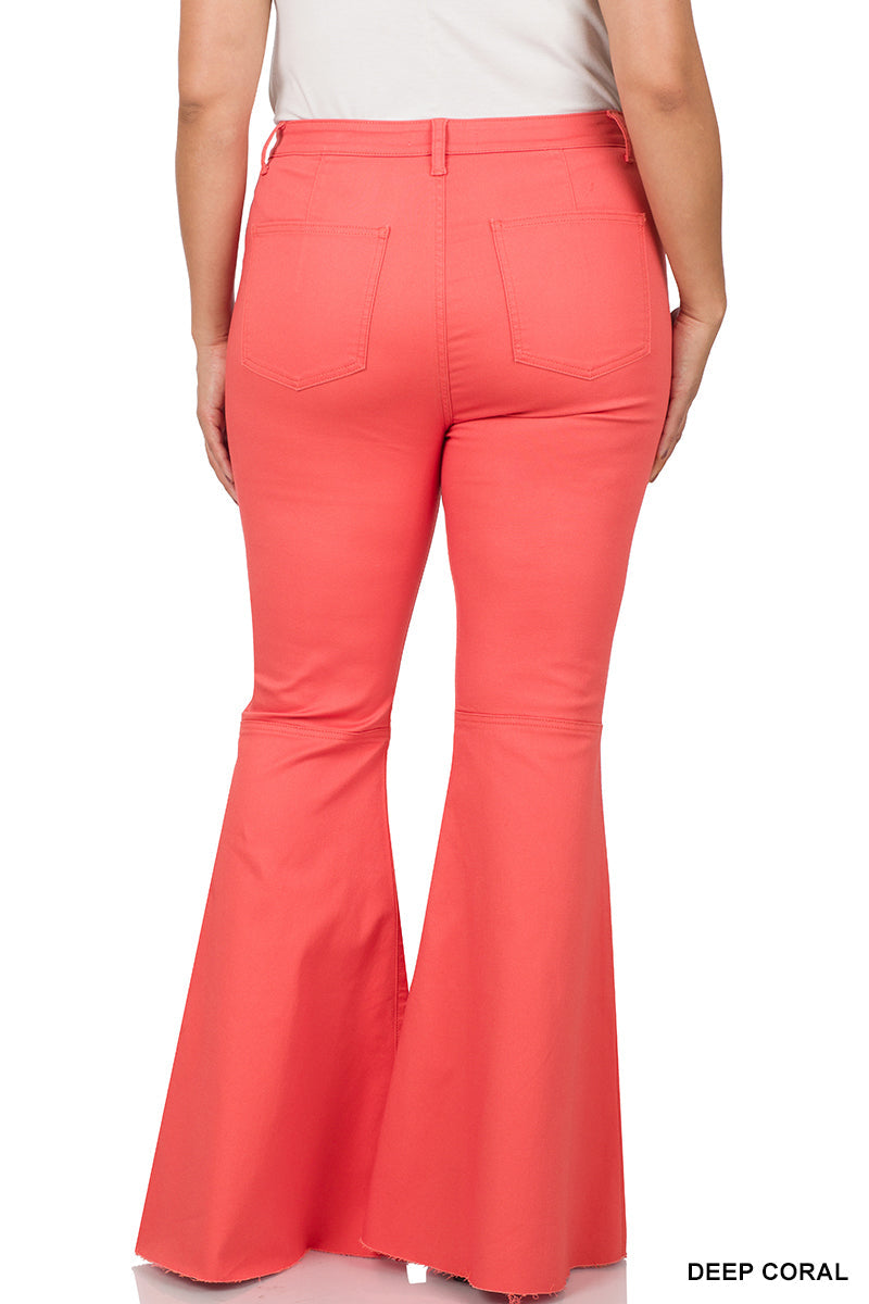 All You Need Coral High Waist Flare Leg Denim Jeans (Open Pack)