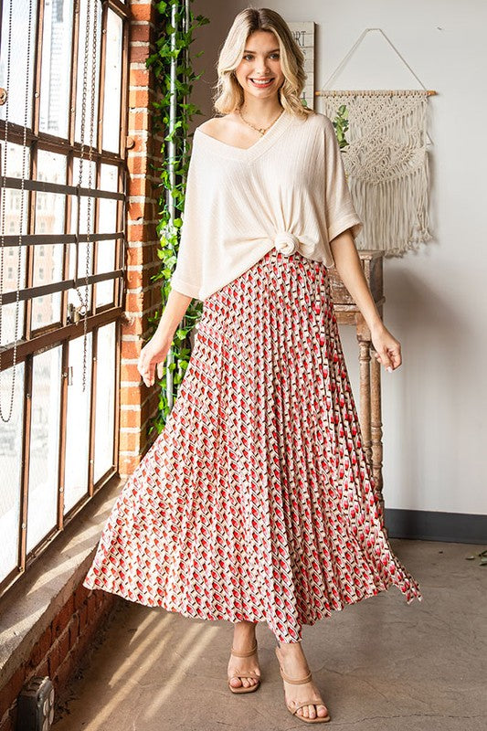 ABSTRACT ZIP-UP SKIRT